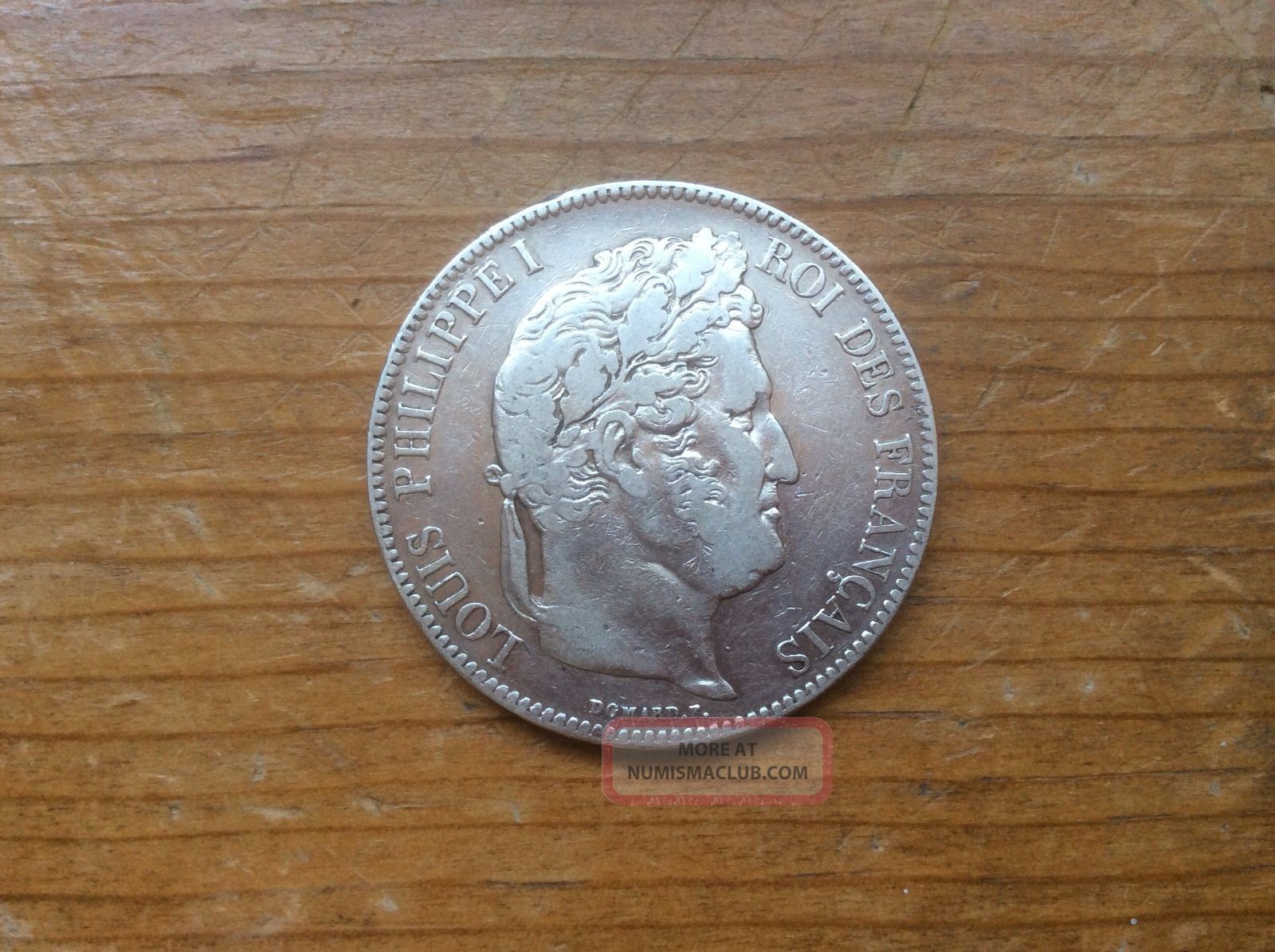 1837 - W French Silver 5 Francs Louis Philippe I @@ Sharp Coin Must See@@@ Europe photo