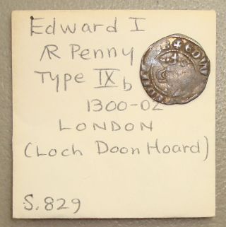 1300 - 02 Edward I Hammered Silver Penny,  London F photo