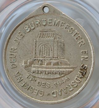 South Africa Johannesburg Municipal Nickel Medal 1949 photo