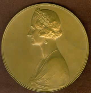 1935 Belgium Medal Issued To Honor Queen Astrid Upon Death,  By G.  Devreese photo