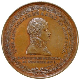 Napoleon Medal Br 44 Battle Of Marengo Death Of Desaix 1800 Strike photo