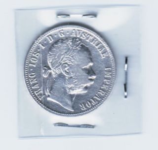 Austria Hungary Silver Coin - 1 Florin 1888 A - Imperator - Franz Joseph photo