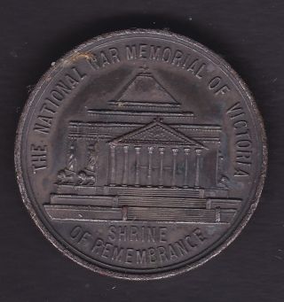 Shrine Of Remberance Victoria Silver Medallion photo