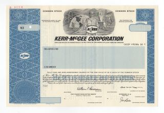 Specimen - Kerr - Mcgee Corporation Stock Certificate photo