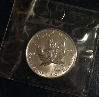 Canada 1999/2000 Maple Leaf 5 Dollars 1 Oz Silver Fireworks In Plastic photo