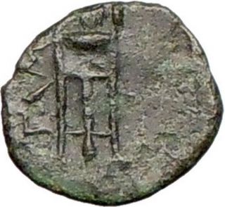 Gambrion In Mysia 350bc Apollo & Tripod Ancient Greek Coin I26441 photo