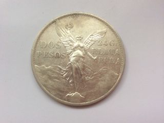 1921 Mexican 2 Peso Silver Crown @@ @@@ photo
