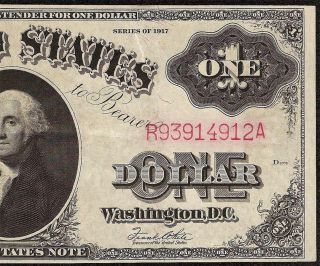 Large 1917 $1 One Dollar Bill United States Legal Tender Note Paper Money Ef - Au photo