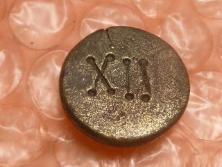 1689 - 1702 Colonial 12 Pence Coin Weight 2 photo