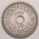 1928 Denmark Danish 5 Ore Crowned Monogram Coin Vf Denmark photo 1