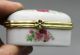 59mm Chinese Colour Porcelain Flos Rosae Rugosae Leaf Fashion Jewel Jewelry Box Coins: Ancient photo 1