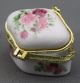 59mm Chinese Colour Porcelain Flos Rosae Rugosae Leaf Fashion Jewel Jewelry Box Coins: Ancient photo 5