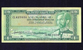 Ethiopia 1 Dollar 1966 P - 25 (prefix Cl) Vf photo