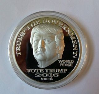 Trump Dollar Silver Round.  Type Ii Trump Campaign Silver Round photo