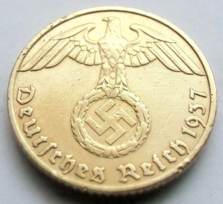 German 3rd Reich 1937 J - 5 Reichspfennig Wwii Coin photo
