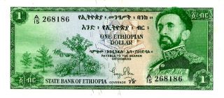 Ethiopia … P - 18a … 1 Dollar … Nd (1961) … Xf - Au photo