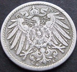 Germany 1900 - A 5 Pfennig German Empire Coin (rl 152) photo