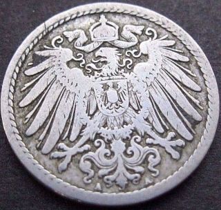 Germany 1894 - A 5 Pfennig German Empire Coin (rl 150) photo