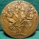 Pope St John Paul Ii /o.  Lady Fatima,  Angels W/pp Symbols 65mm 1982 Bronze Medal Exonumia photo 1