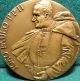 Pope St John Paul Ii /o.  Lady Fatima,  Angels W/pp Symbols 65mm 1982 Bronze Medal Exonumia photo 2