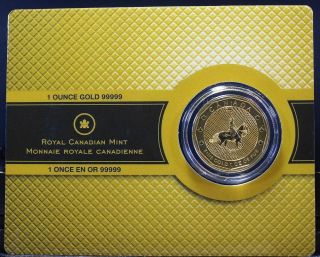 2011 One Ounce 99999 Pure Gold Carded Canada Mountie Royal Canadian photo
