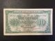 1943 Belgium Paper Money - 10 Francs Banknote Europe photo 1