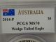 2014 $1 Dollar Pcgs Ms70 Wedge Tailed Eagle John Mercanti Australia photo 1