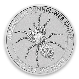 2015 Australia (perth) 1 Troy Oz Silver Funnel Web Spider.  999 Fine No Res photo