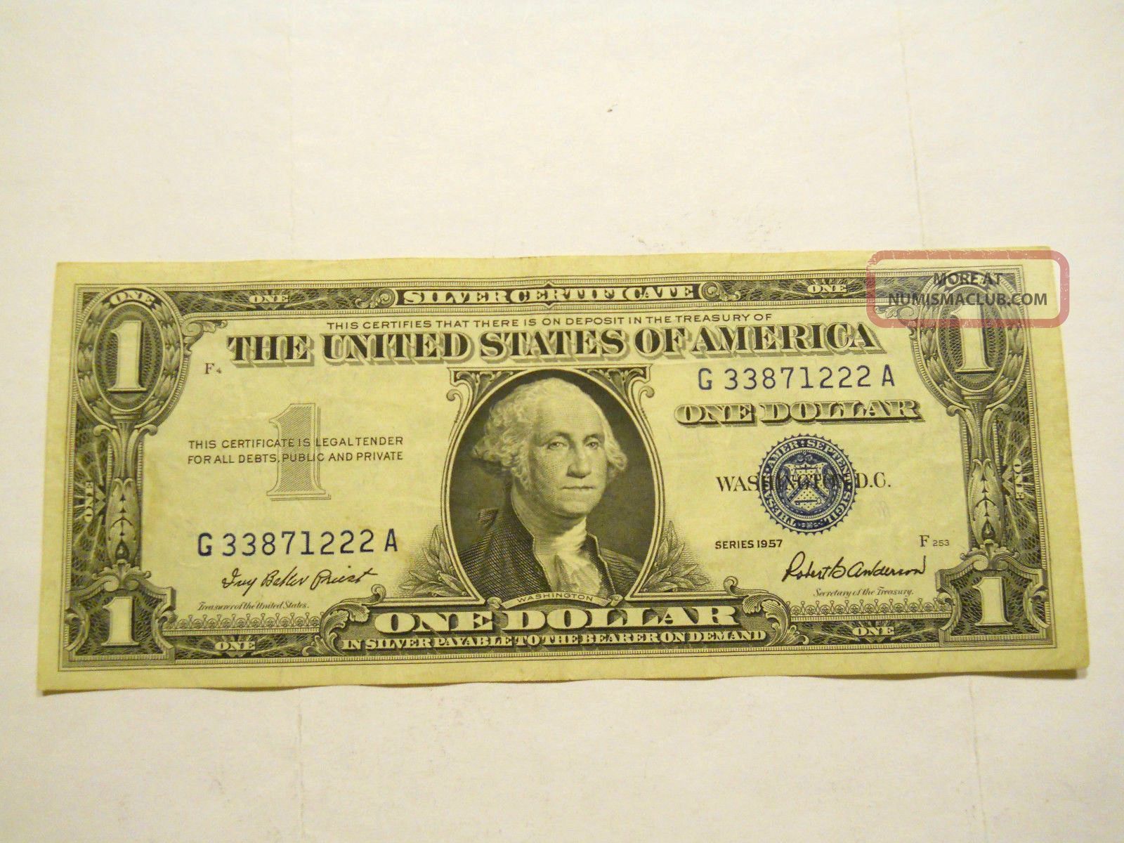 1957 $1.  00 U.  S.  Silver Certificate Small Size Notes photo