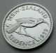Zealand Sixpence 1939.  6 Pence Silver Coin.  Km 8.  Six Cents Coin.  Bird. Australia & Oceania photo 2