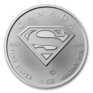 2016 Canada 1 Troy Oz.  9999 Fine Silver Superman S - Shield Coin - photo