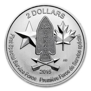 2015 Canada 1/2 Troy Oz.  9999 Silver Devil ' S Brigade (first Special Svc) Coin Bu photo