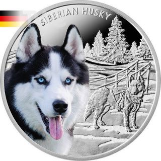 Niue 2016 1$ Siberian Husky Mans Best Friends - Dogs Proof Silver Coin photo