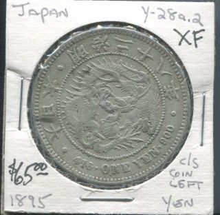 Japan - Mutsuhito Silver 1 Yen,  Yr.  28 (1895) photo
