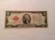 Vintage $2 1928 - G Federal Reserve Note Two Dollar Jefferson Red Seal Dollars Small Size Notes photo 1