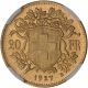1927 B Switzerland Gold 20 Francs - Ngc Ms65 Gold photo 3