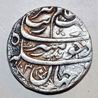Indian Mughal King Aurangzeb Lakhnau Silver Rupee Ah1103 Ry36 - 11.  50gm photo