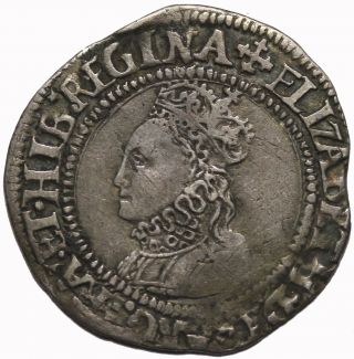 England Elizabeth I 1560 - 1561 Silver Ar Groat S.  2556 Great Britain Medieval Coin photo