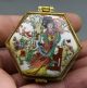 40mm China Colour Porcelain Woman Plum Blossom Trees Jewel Jewelry Box Coins: Ancient photo 2
