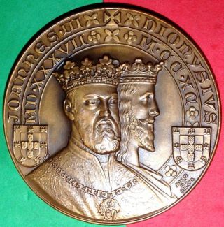Owl/kings/university Transference Lisbon/1937 Rare Bronze Medal By JoÃo Da Silva photo