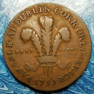 1795 Ireland Dublin H.  S.  & Co Half Penny Conder Token D&h 324 photo