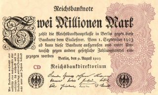 Xxx - Rare German 2 Million Mark Weimar Inflation Banknote 1923 Unc ? photo
