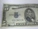 1934d $5 Dollar Bill Silver Certificate Blue Seal Bank Note Small Size Notes photo 2
