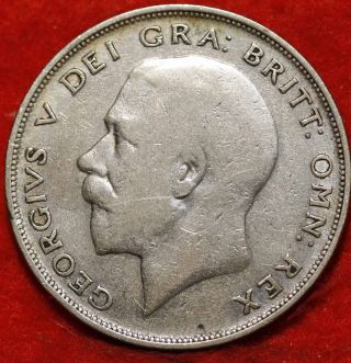 1920 Great Britain 1/2 Crown Silver Foreign Coin S/h photo