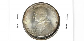 Vatican 1967 500 Lire Silver Unc Coin photo