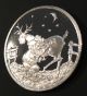 1995 Rare Santa & Reindeer Proof Xmas Christmas 1 Troy Oz.  999 Fine Silver Coin Silver photo 6