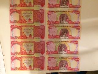 Iraqi Dinar 250000 Iqd 25000 X 10 Uncirculated Currency Dinars Christmas Fun photo