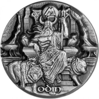 2016 Odin Legend Of Asgard 3oz Max High Relief Silver Coin photo