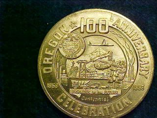Oregon 100th Anniv.  Celebration - Good For 50 Cents Token - Gateway To Hells Canyon photo
