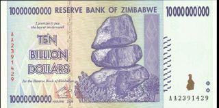 Zimbabwe - 10 Billion Dollars - 2008 - P85 (b176a) - Unc photo